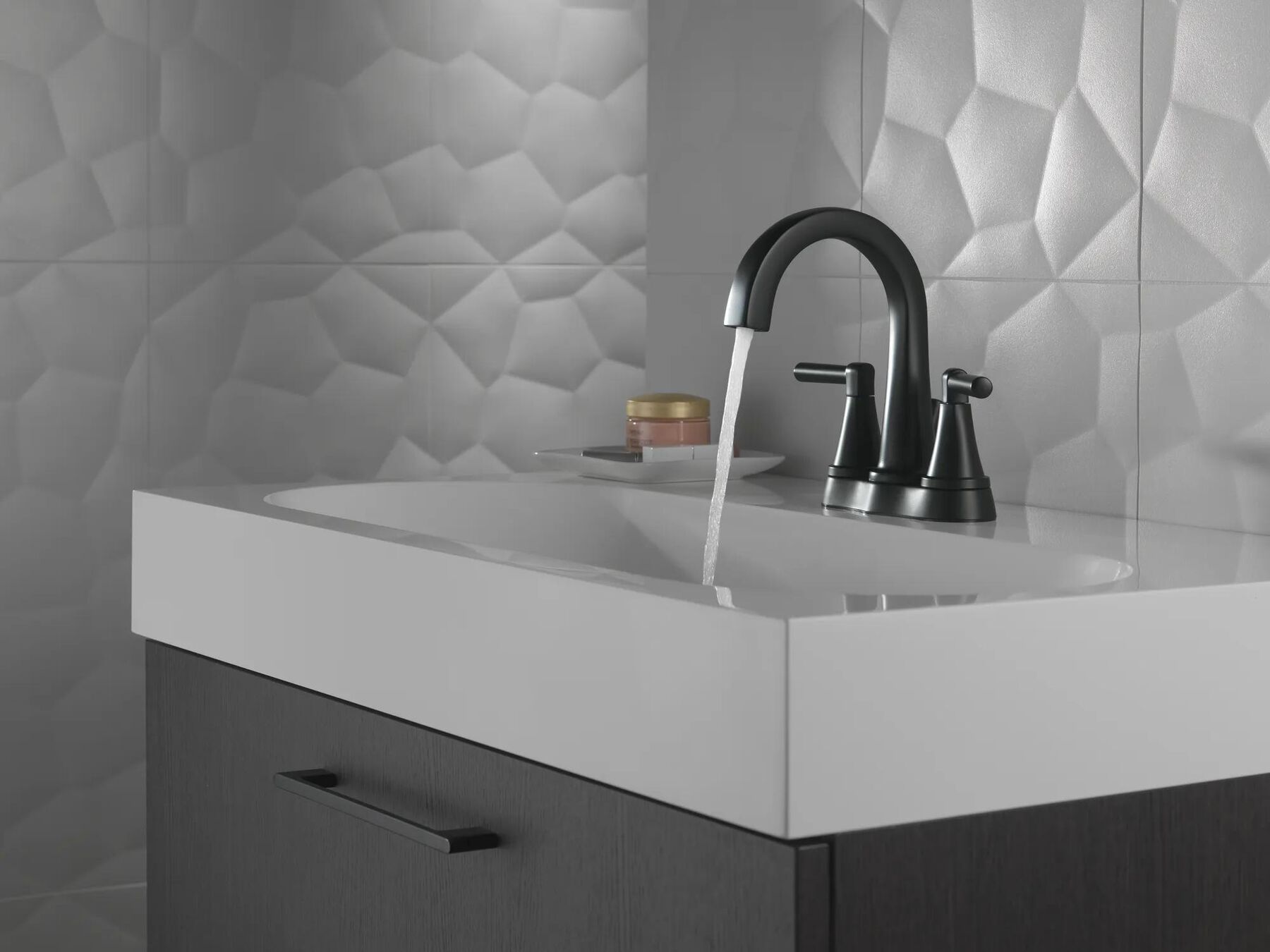 Two Handle Centerset Bathroom Faucet (Recertified)