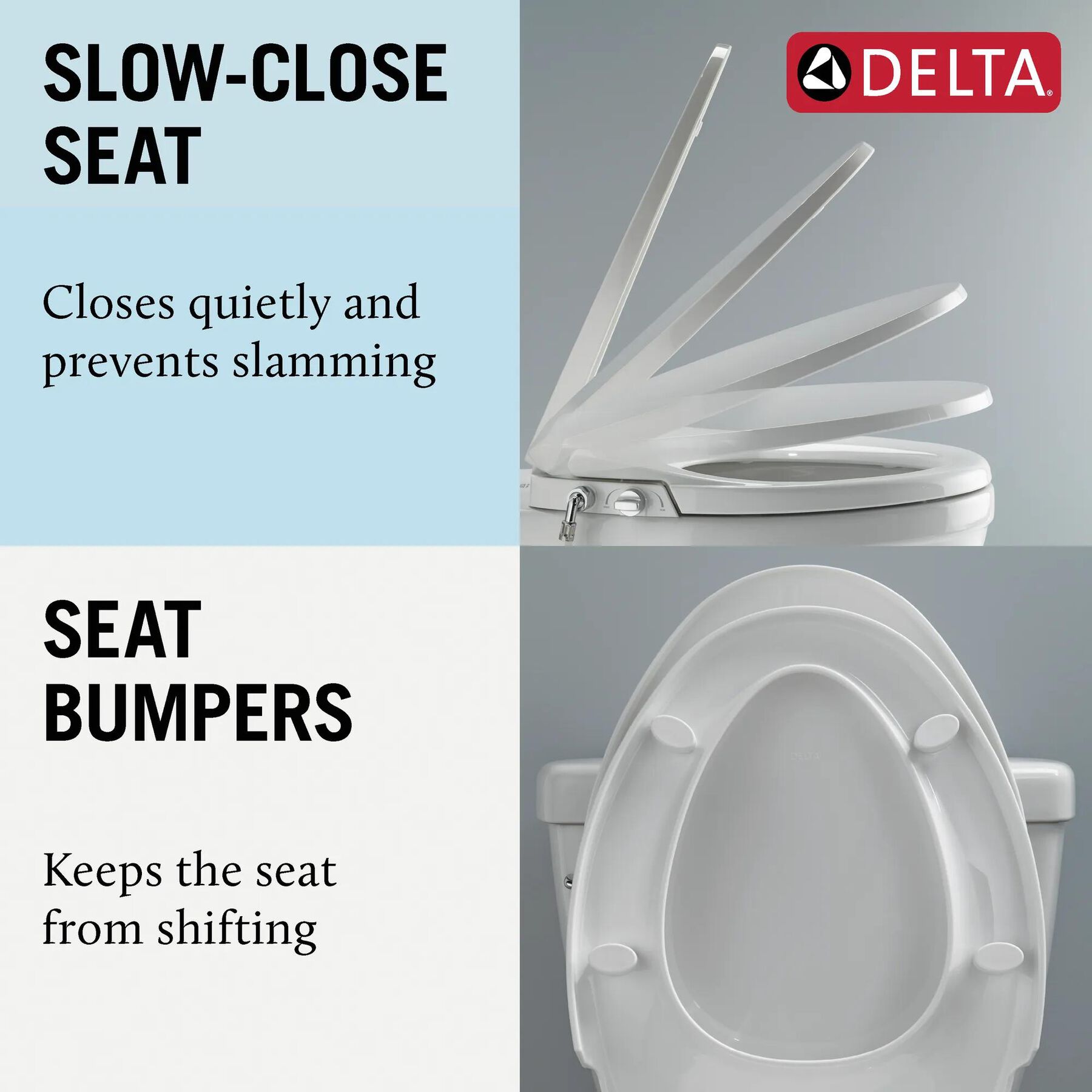Toilet Single-Flush with Bidet Seat Bundle