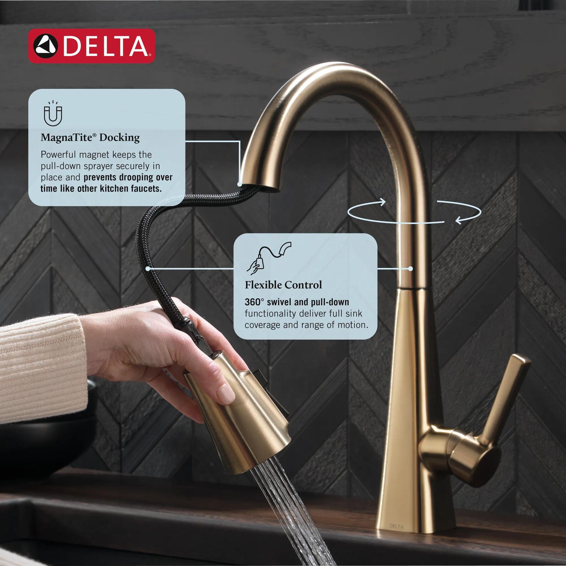 Single-Handle Pull-Down Kitchen Faucet