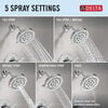 Widespread Lavatory Faucet with 14 Series Shower Trim and Bathroom Accessories Bundle