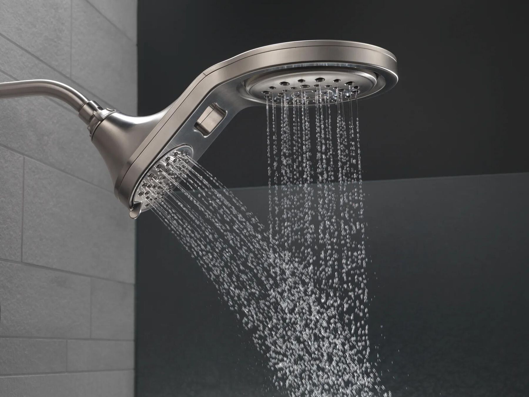 HydroRain&reg; 5-Setting Two-in-One Shower Head