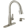 Single Handle Pull-Down Kitchen Faucet with Soap Dispenser and ShieldSpray&reg; Technology