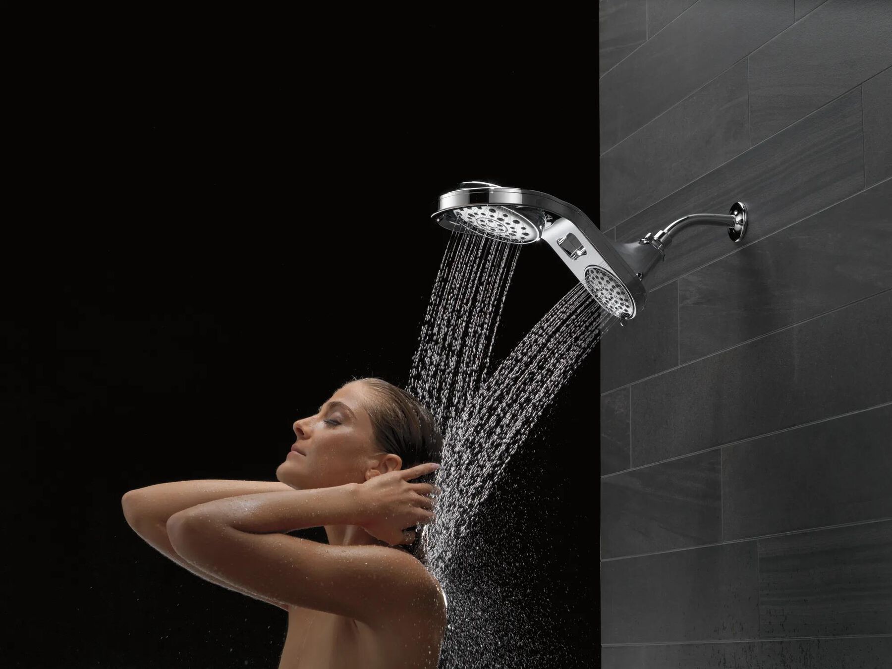 HydroRain&reg; 5-Setting Two-in-One Shower Head