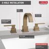 Two Handle Widespread Bathroom Faucet (Recertified)