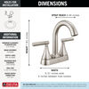 Centerset Lavatory Faucet with 14 Series Tub Shower Trim and Rough Bundle