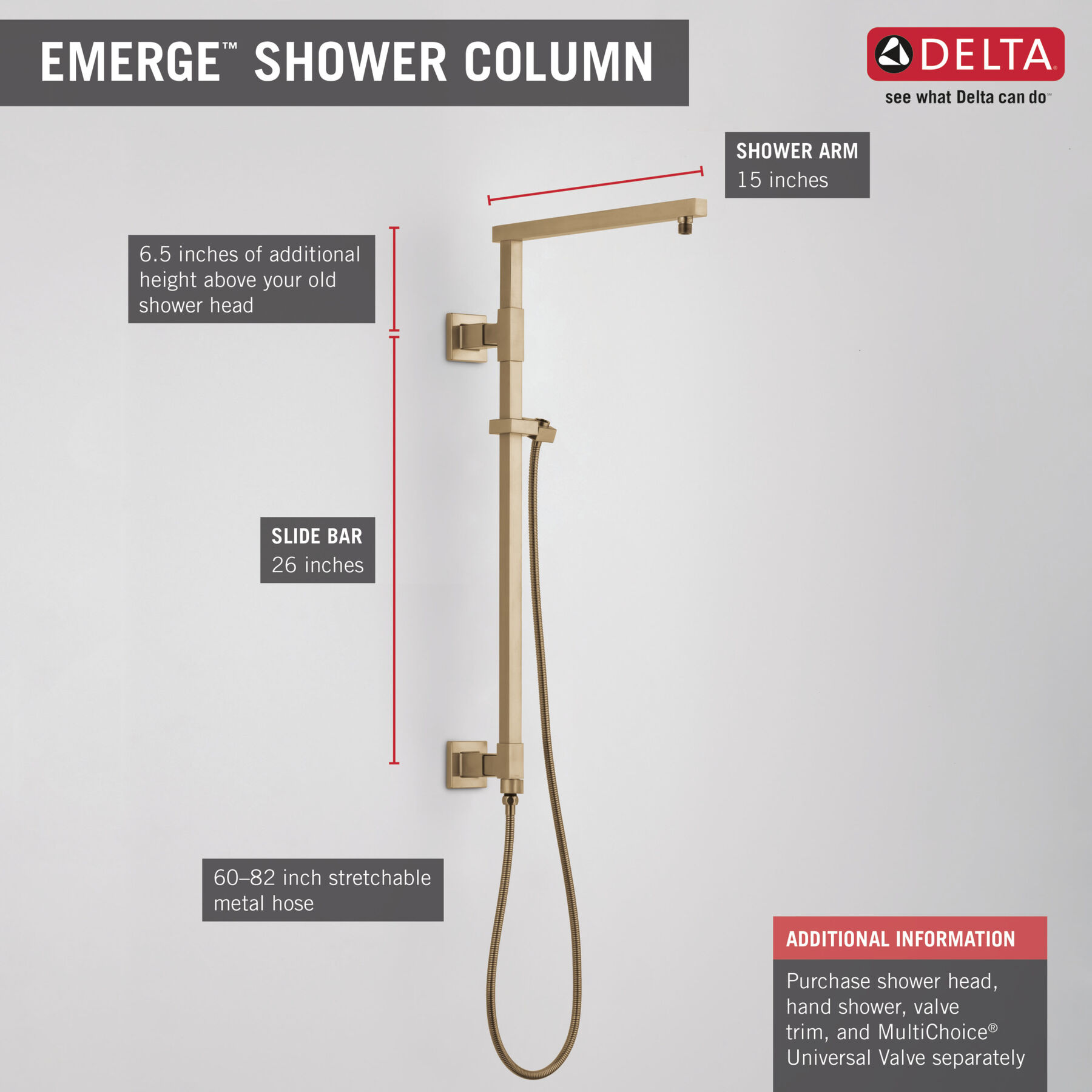 Shower Column 26" Angular (Recertified)