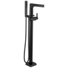 Single Handle Floor Mount Tub Filler Trim with Hand Shower (Recertified)