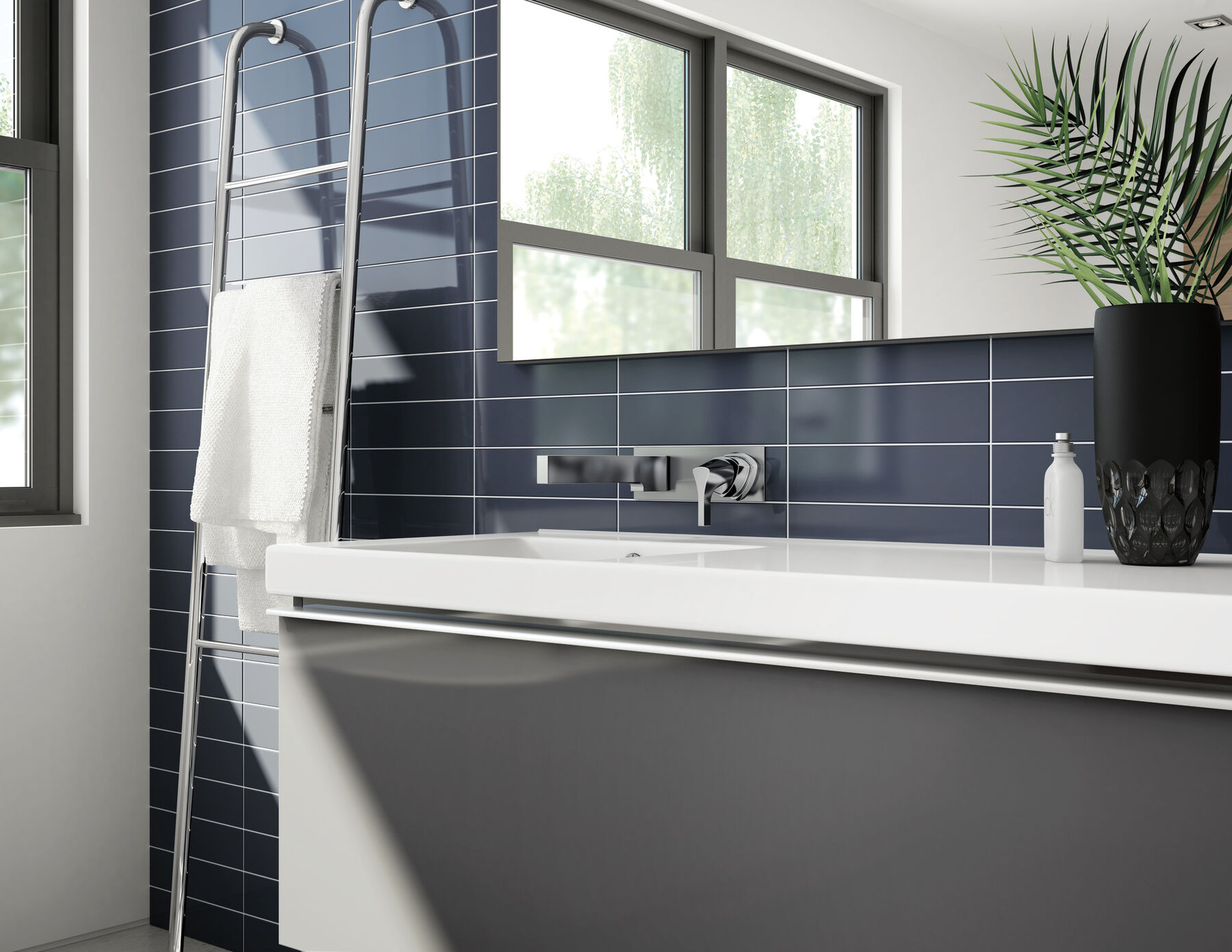 Single Handle Wall Mount Bathroom Faucet Trim