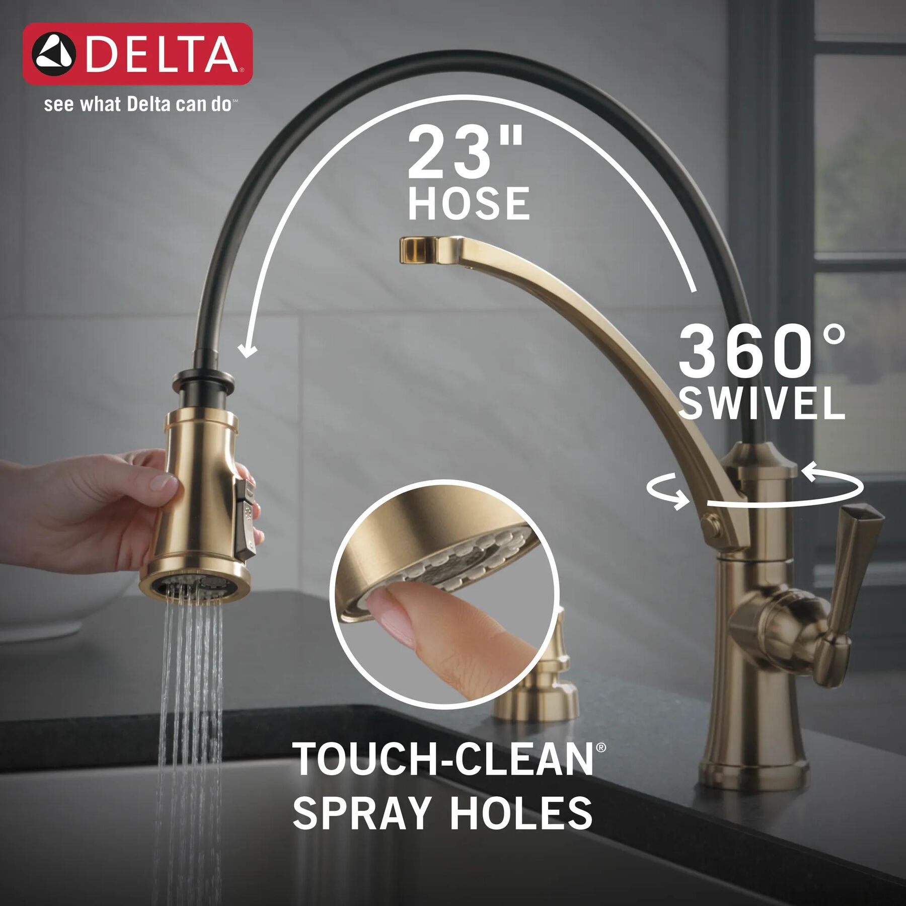 Single Handle Pull-Down Kitchen Faucet with ShieldSpray