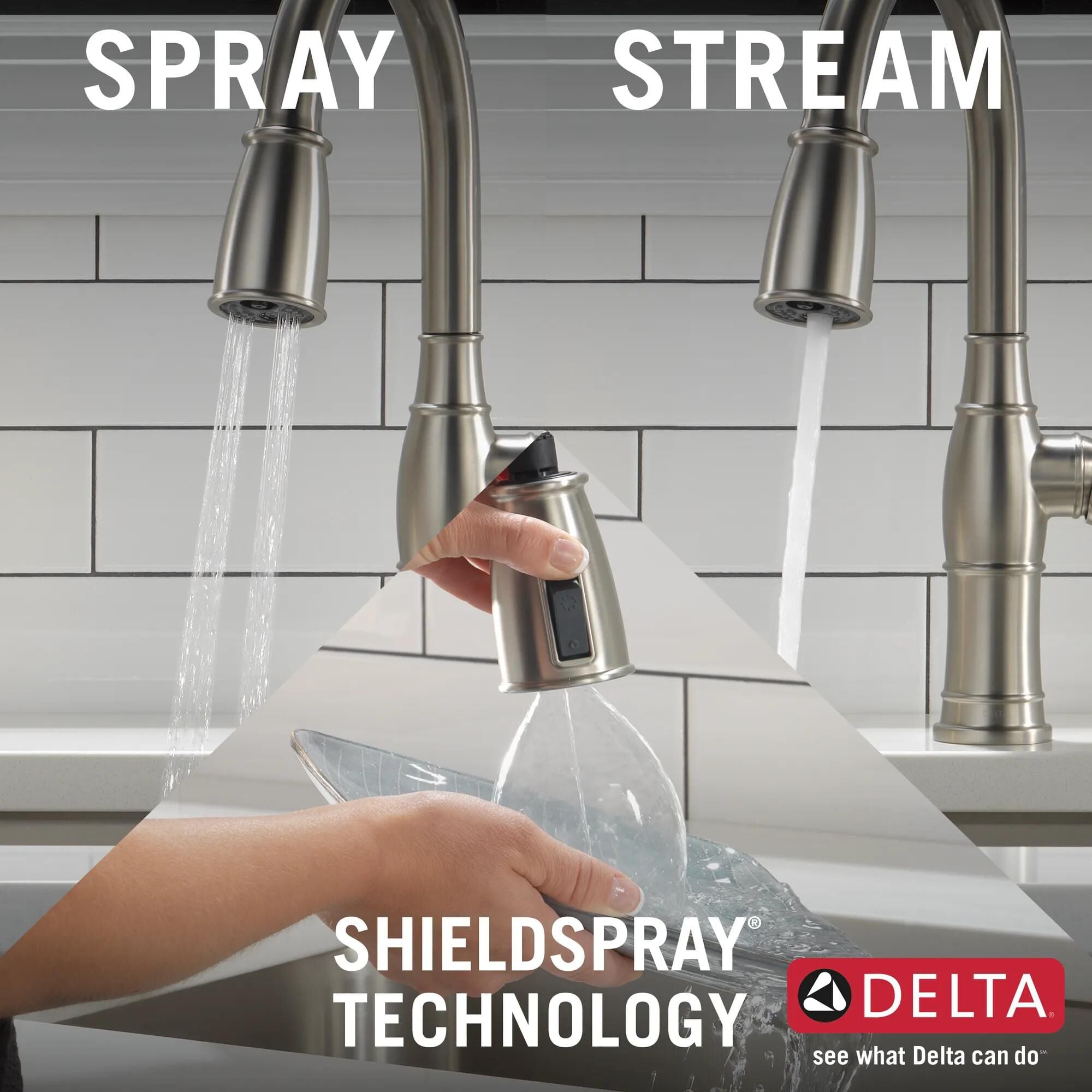 Single Handle Pull-Down Kitchen Faucet with Soap Dispenser and