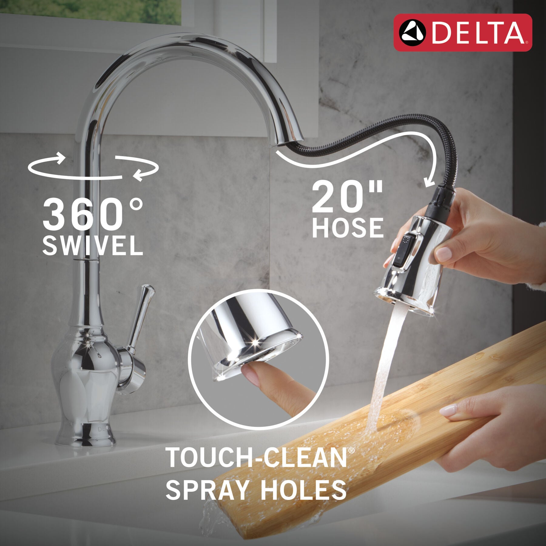 Pull-Down Kitchen 1 Handle with Soap Dispenser Bundle