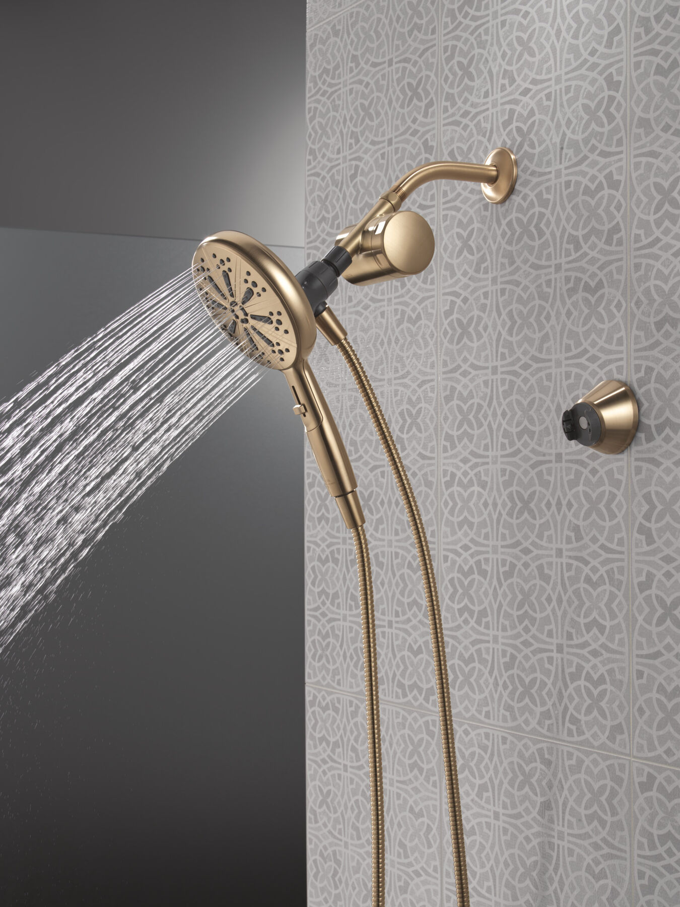 Standard Shower Filter with 6-Setting Showerhead and Mount Bundle