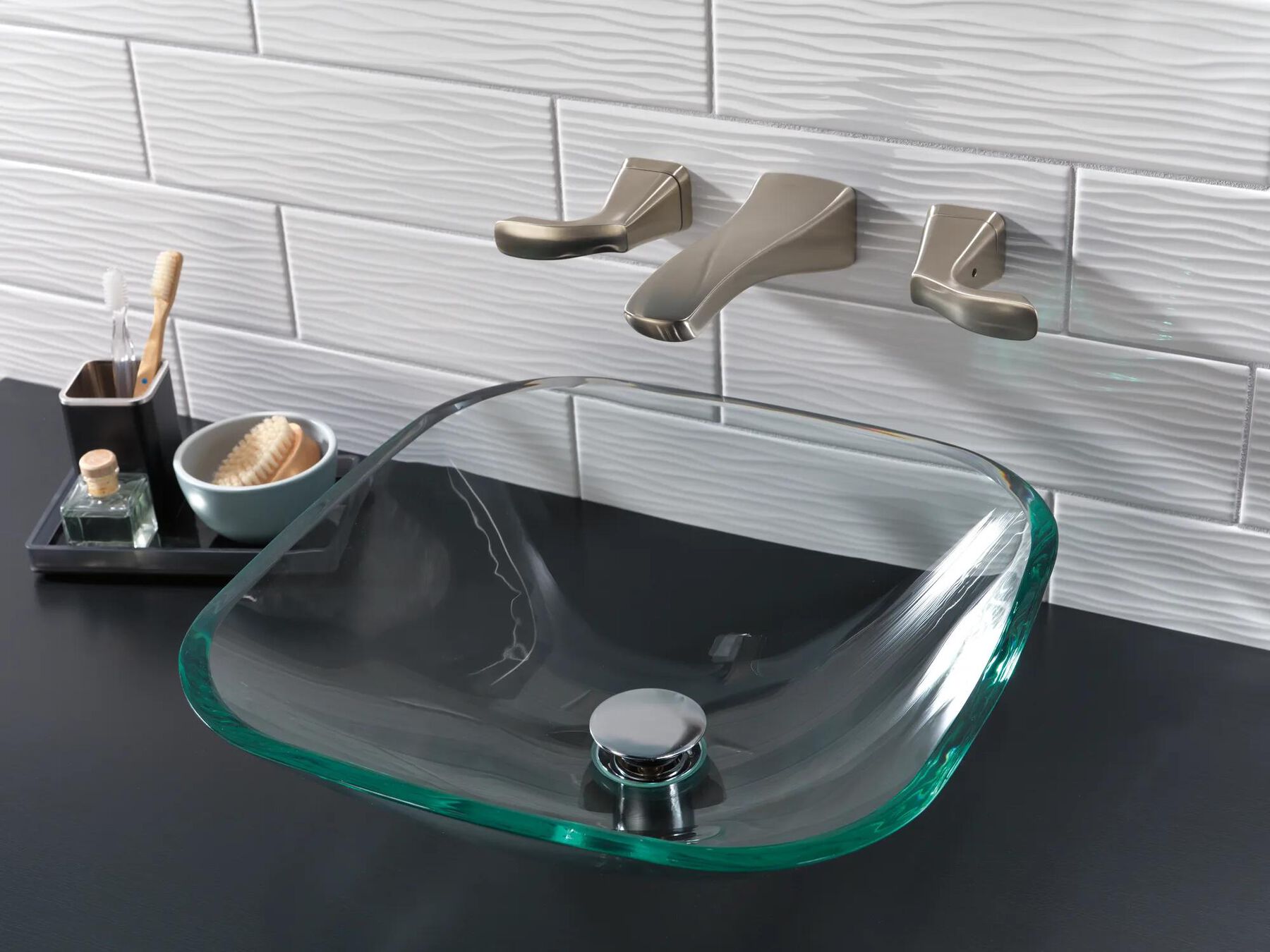 Two Handle Wall Mount Bathroom Faucet Trim