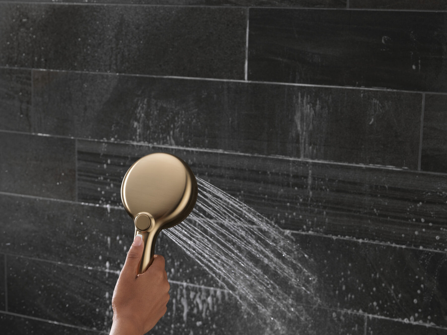 7-Setting Slide Bar Hand Shower with Cleaning Spray
