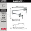Contemporary Wall Mount Pot Filler (Recertified)