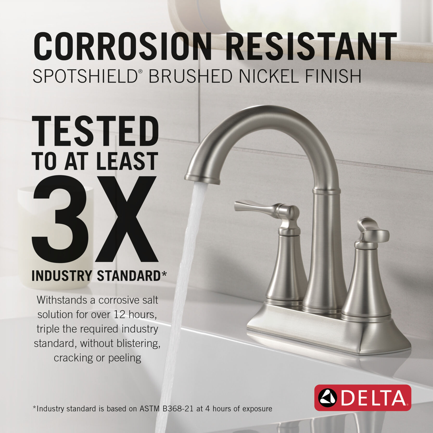 Two Handle Centerset Bathroom Faucet (Recertified)