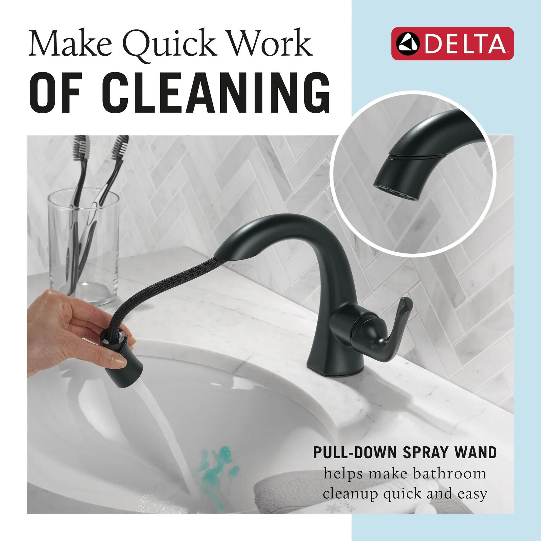 Single Handle Pull-Down Bathroom Faucet (Recertified)