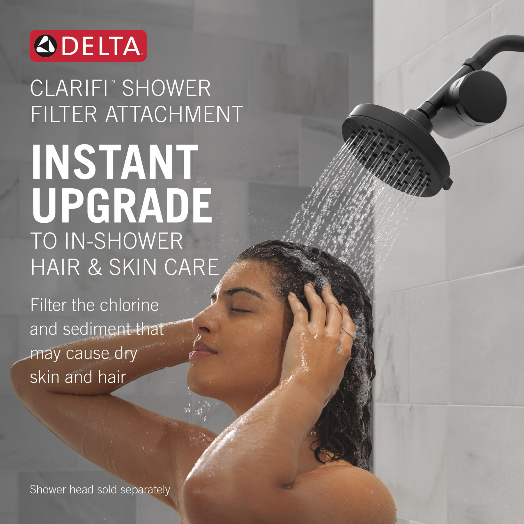 Standard Shower Filter with 6-Setting Showerhead and Mount Bundle