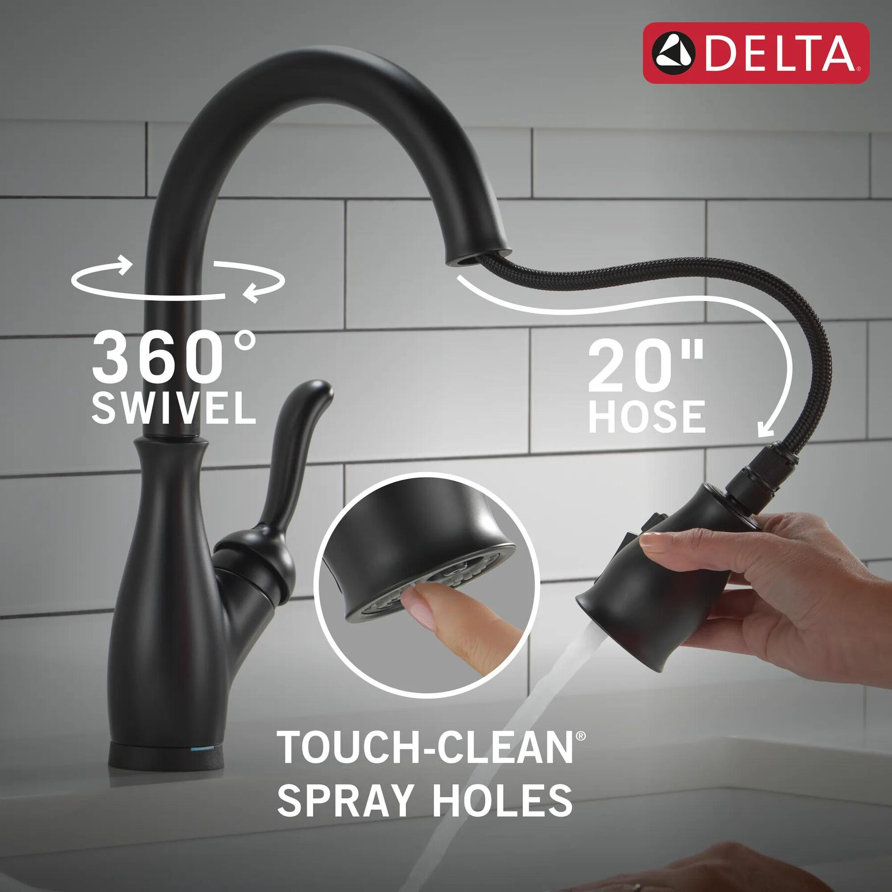 VoiceIQ&reg; Single Handle Pull-Down Faucet with Touch<sub>2</sub>O&reg; Technology