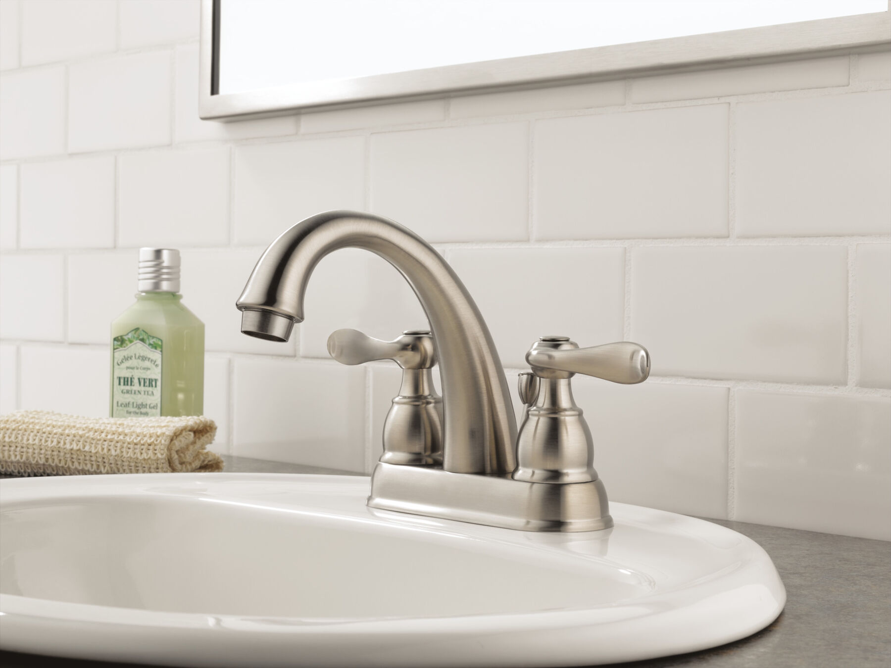 Two Handle Centerset Bathroom Faucet (Recertified)