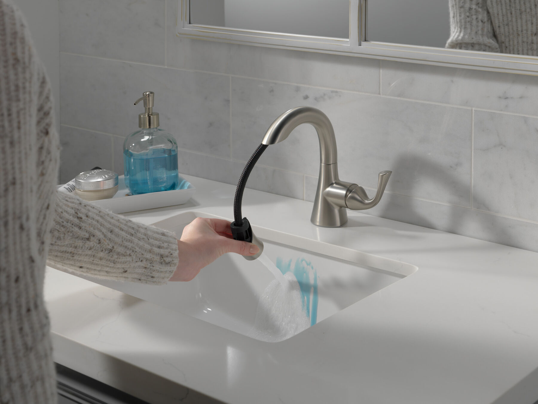 Centerset Bathroom Faucet Pull-Down (Recertified)