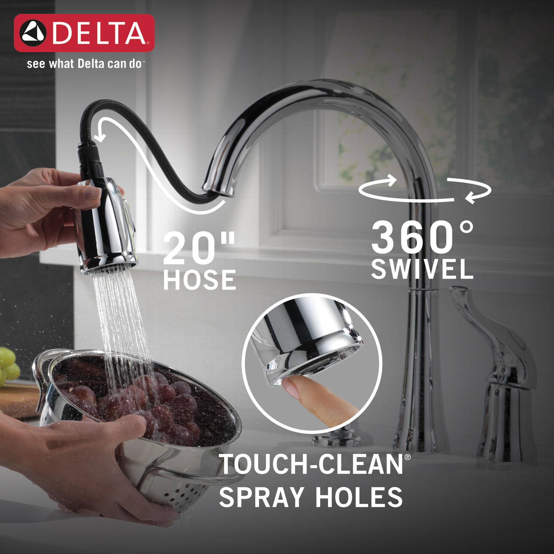 Pull-Down Kitchen Faucet w/Soap (Recertified)