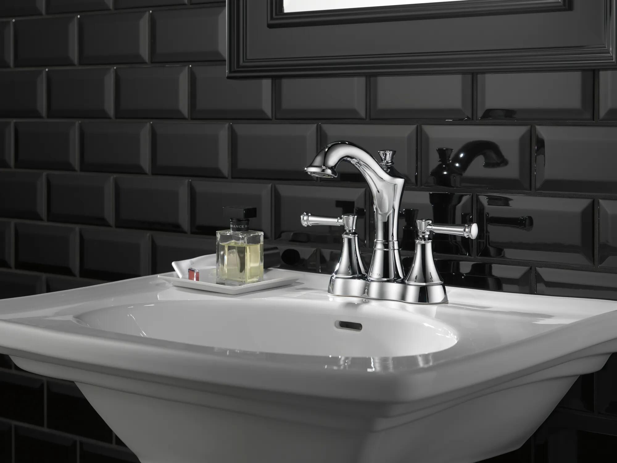 Two Handle Centerset Bathroom Faucet in Chrome 25757LF | Delta Faucet