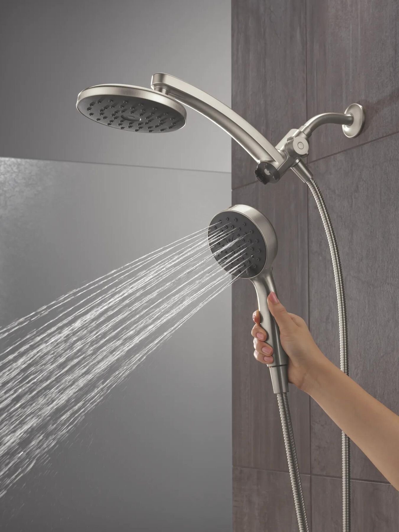 PivotPro&trade; 3-in-1 Combination Shower with TouchClean&reg; Spray Face
