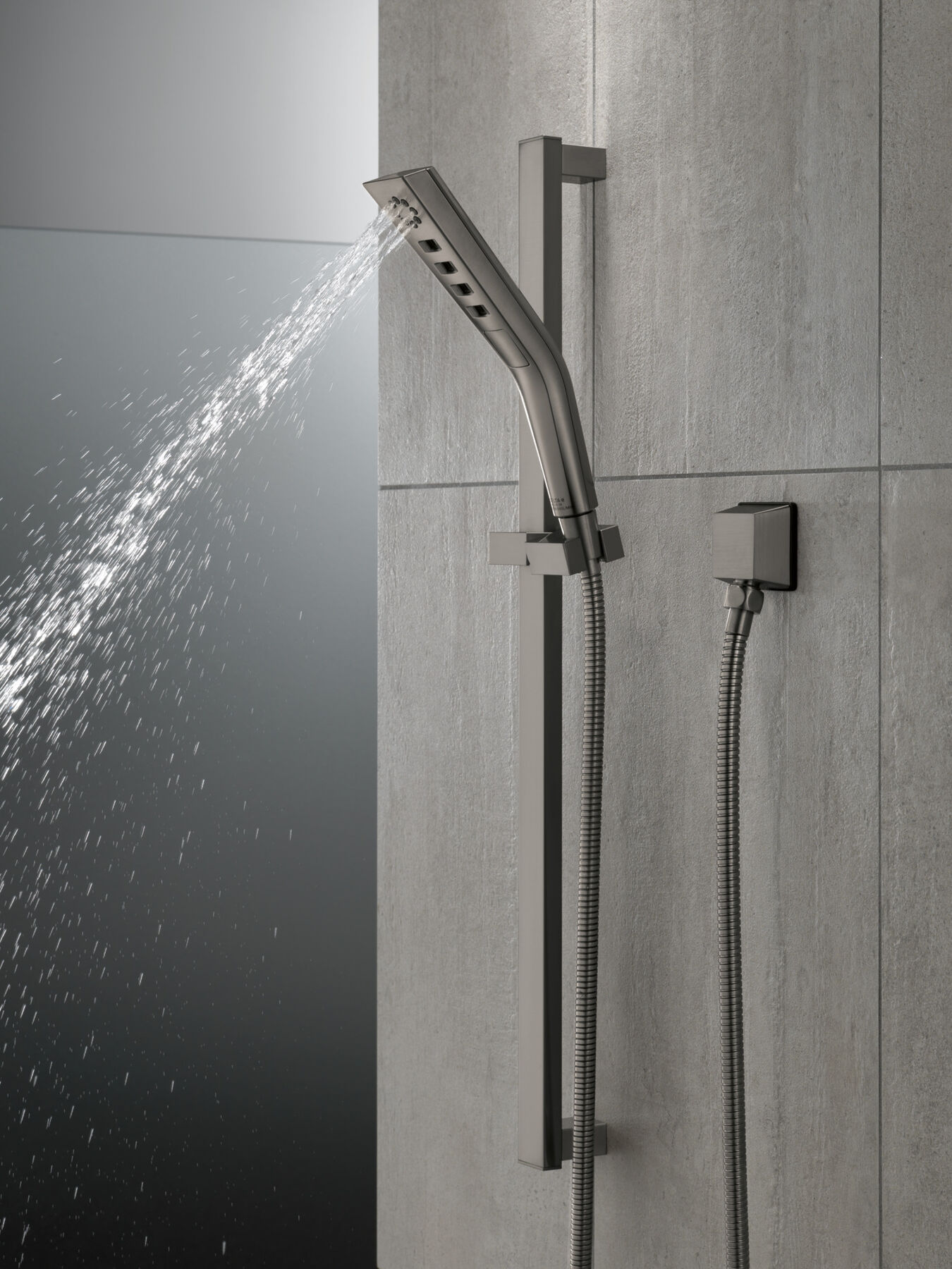 H<sub>2</sub>Okinetic&reg; 3-Setting Slide Bar Hand Shower