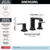 Two Handle Widespread Bathroom Faucet