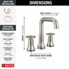 Two Handle Widespread Bathroom Faucet