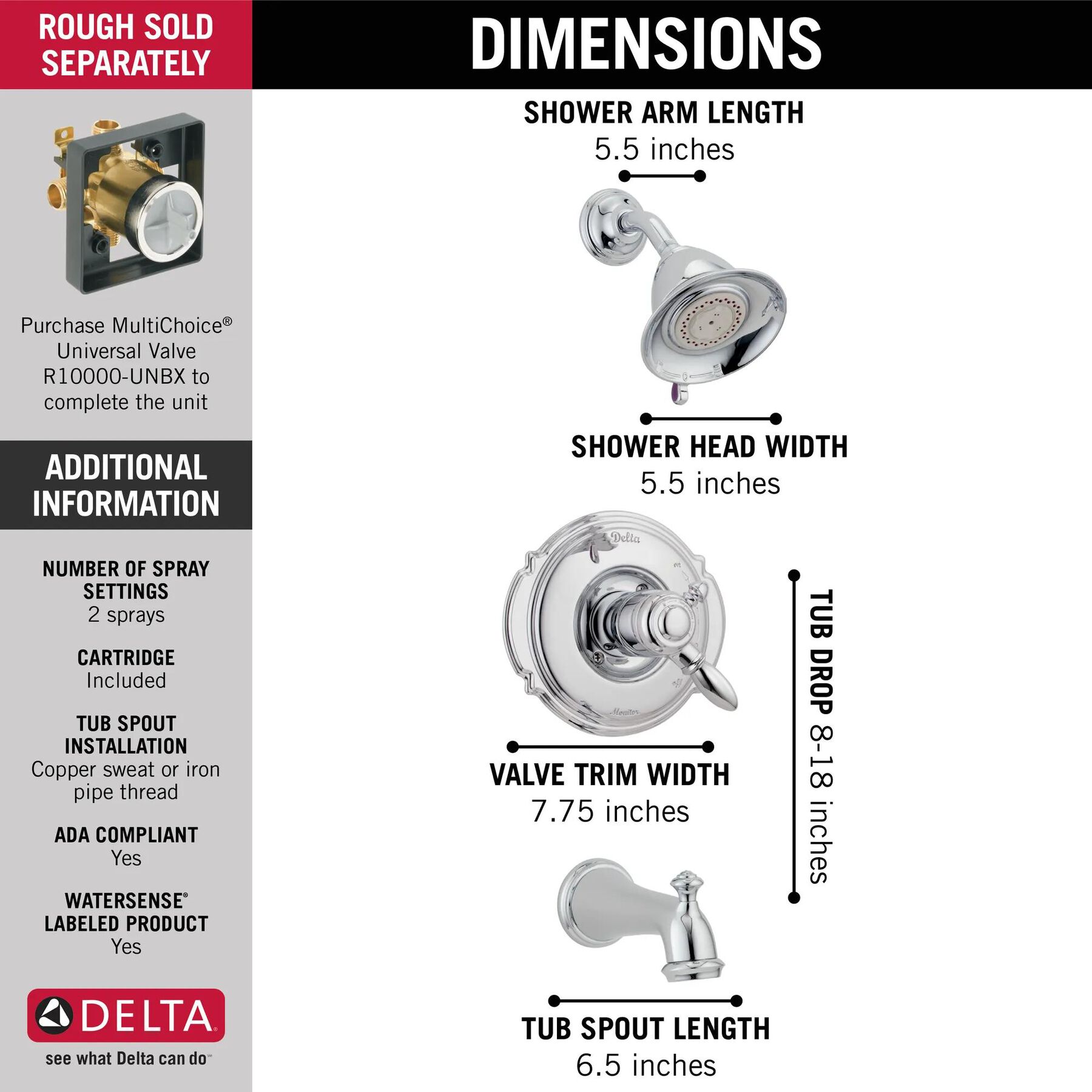Monitor&reg; 17 Series Tub & Shower Trim