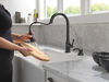 Single Handle Pull-Down Kitchen Faucet with Soap Dispenser and ShieldSpray Technology