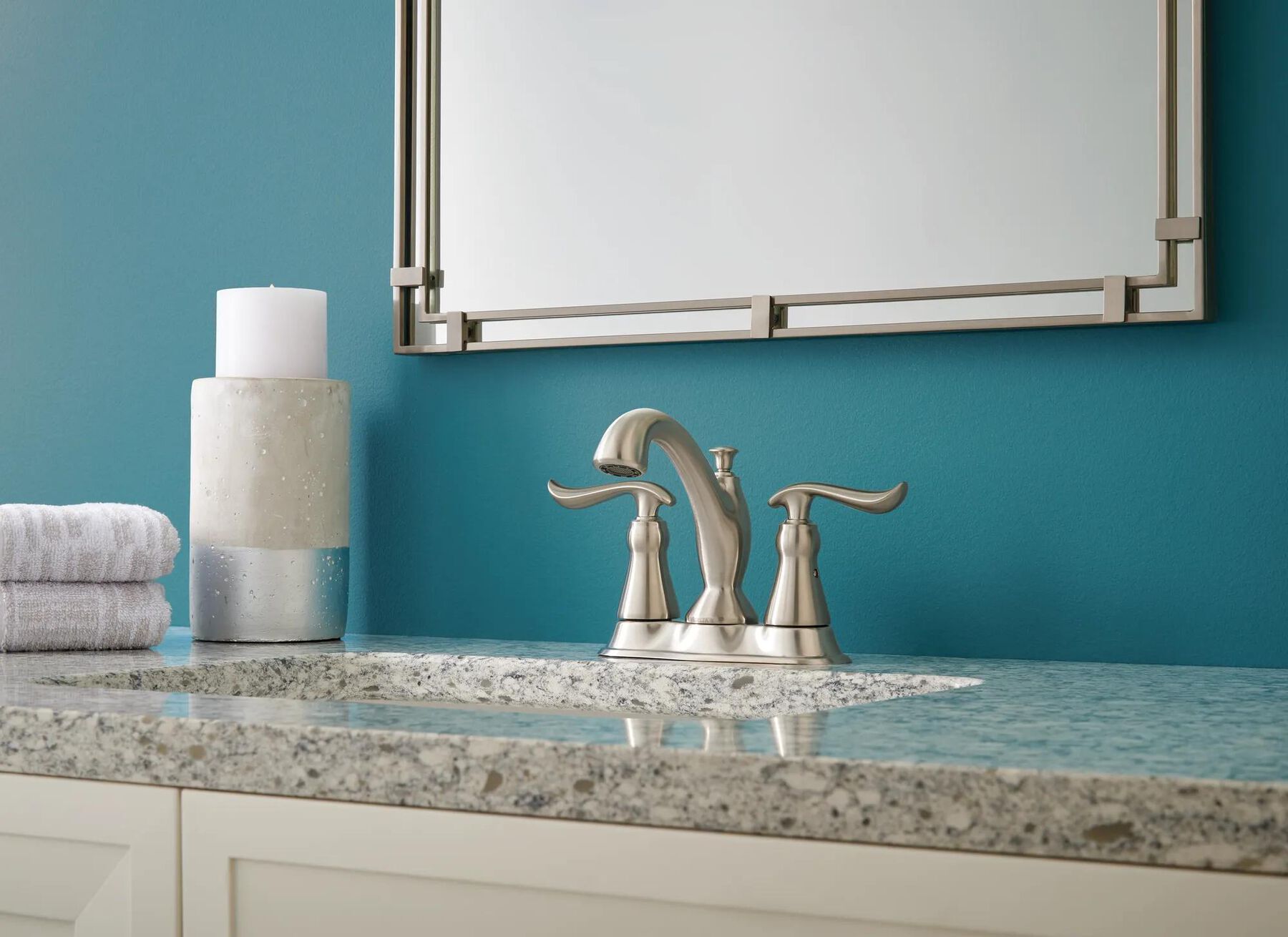 Two Handle Tract-Pack Centerset Bathroom Faucet