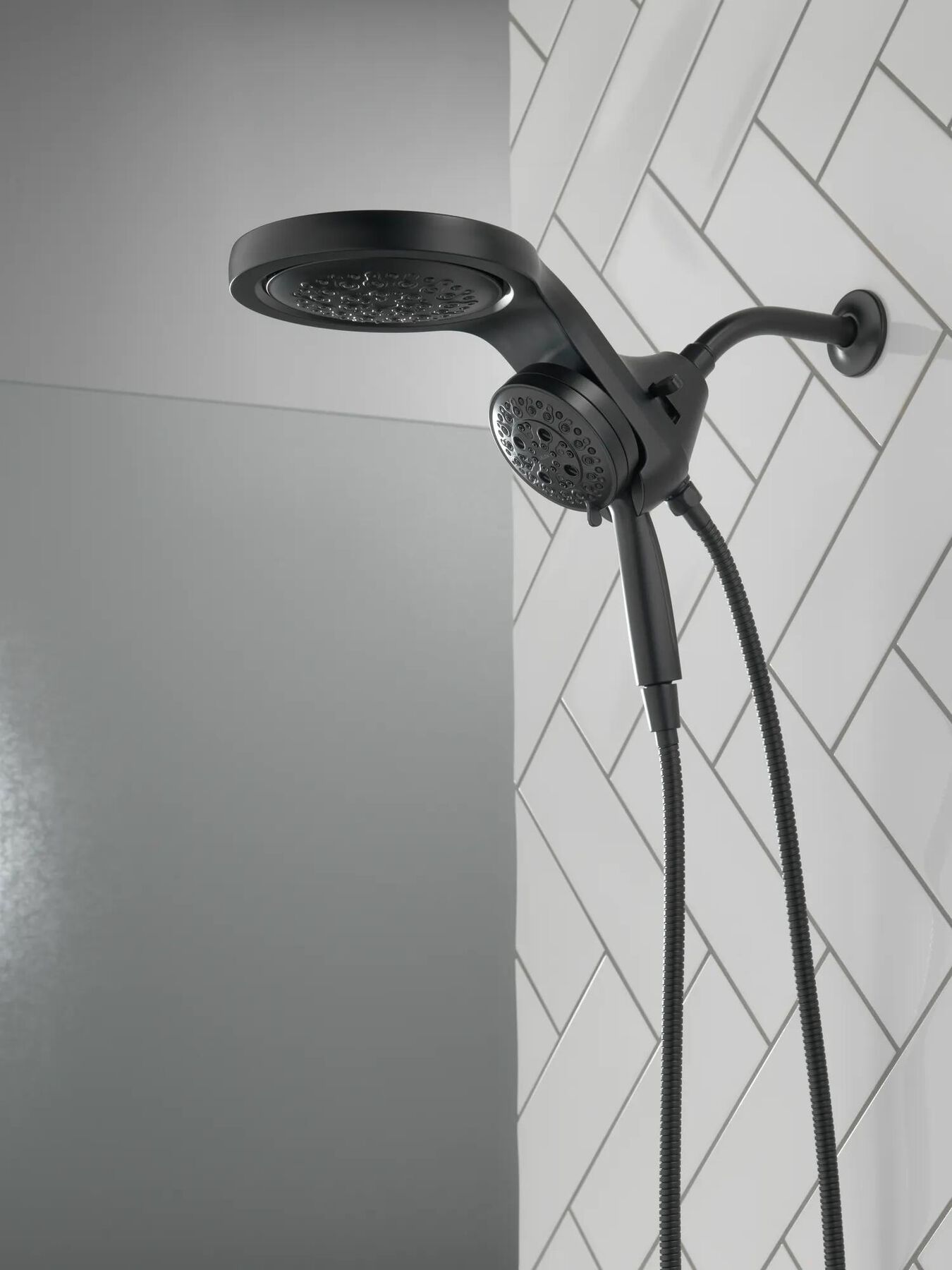 HydroRain&reg; H<sub>2</sub>Okinetic&reg; 5-Setting Two-in-One Shower Head