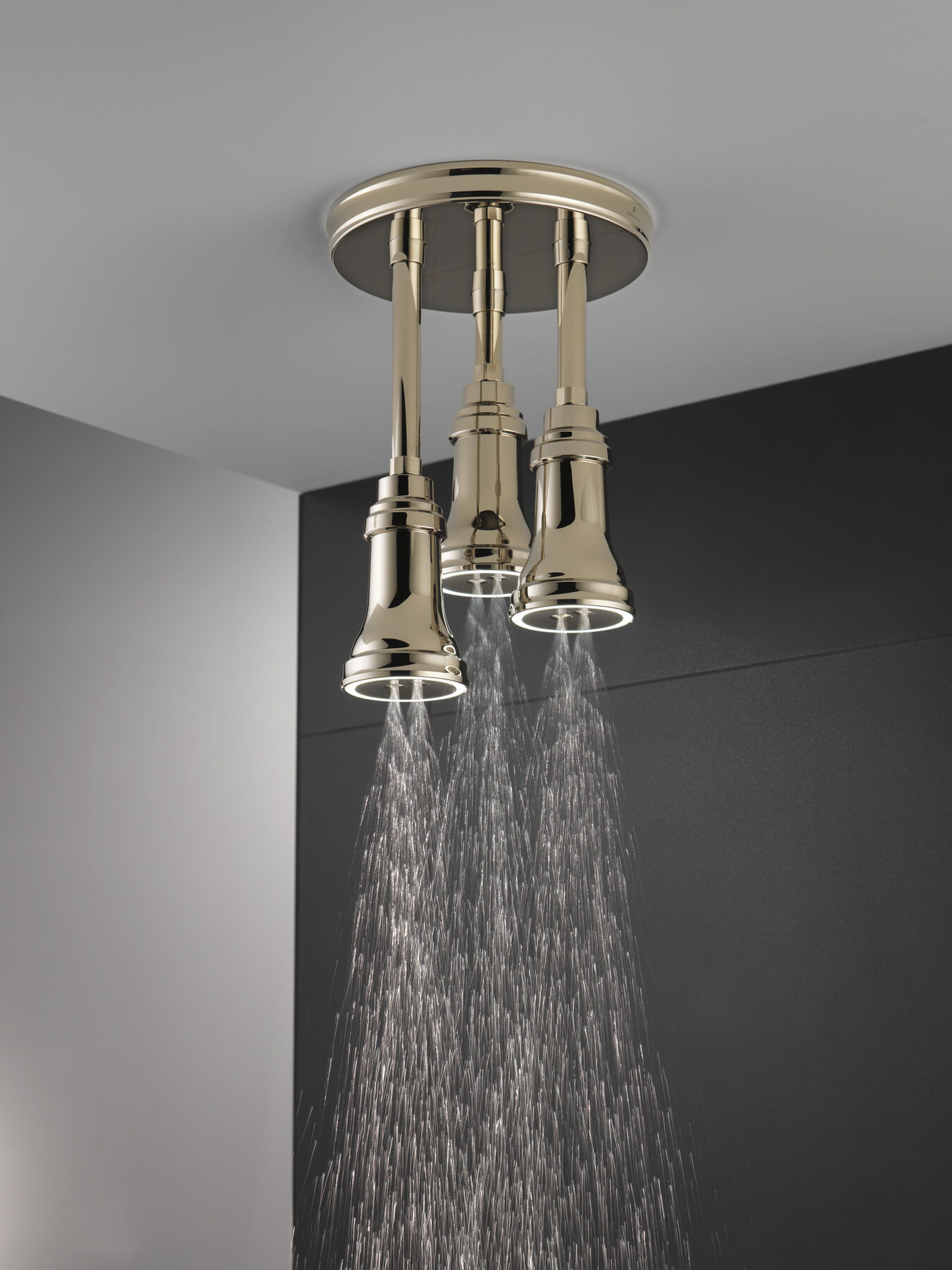 H<sub>2</sub>Okinetic&reg; Pendant Raincan Shower Head with LED Light