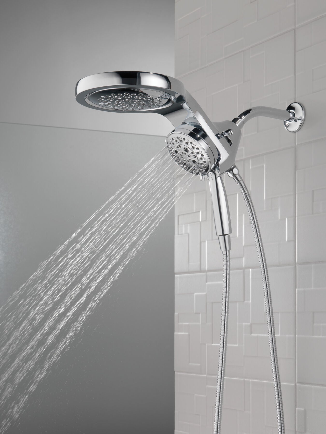 HydroRain&reg; H<sub>2</sub>Okinetic&reg; 5-Setting Two-in-One Shower Head