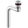 Cast Offset Lavatory Waste with Open Grid Strainer Less Overflow