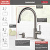 Single Handle Pull-Down Kitchen Faucet with Soap Dispenser
