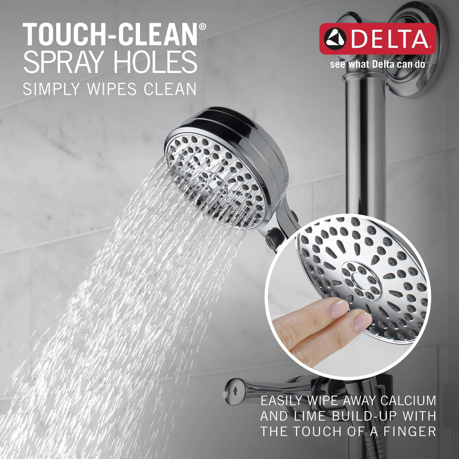 ActivTouch&reg; 9-Setting Hand Shower with Traditional Slide Bar / Grab Bar