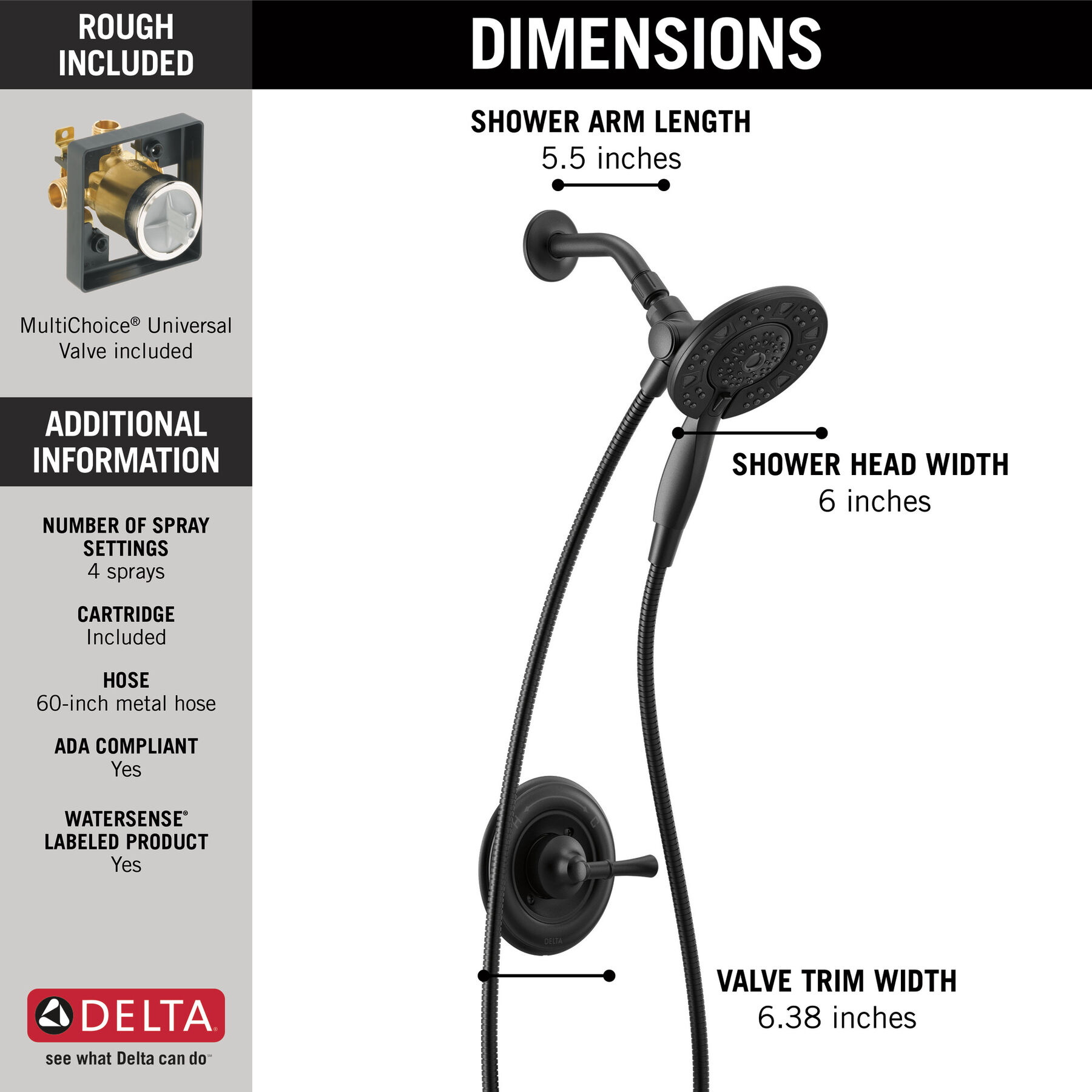 Monitor&reg; 14 Series Shower with WaterSense In2ition&reg; Two-in-One Shower
