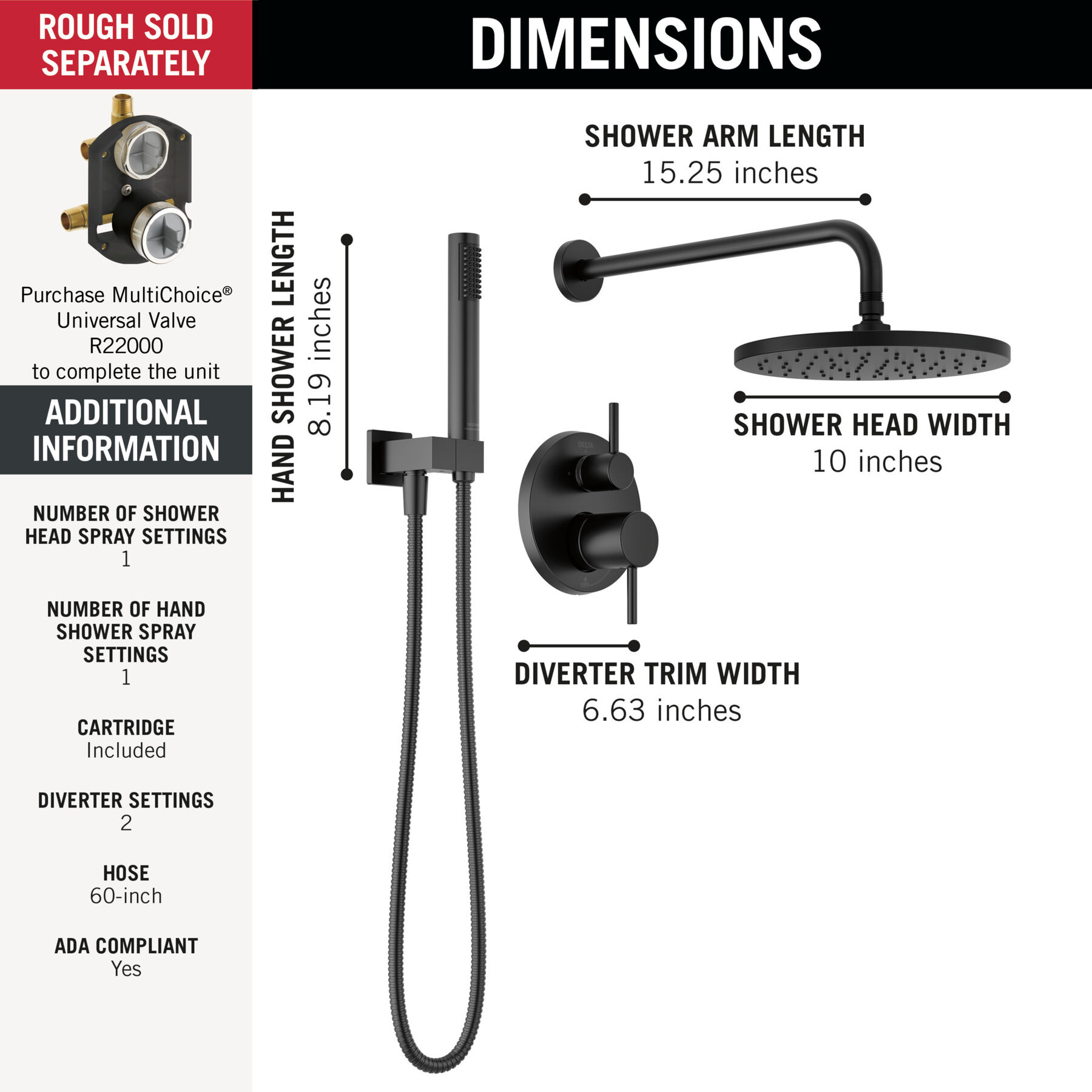Monitor&reg; 14 Series Shower with Raincan & Hand Shower