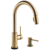 Touch2O with Touchless and VoiceIQ&reg; Technology Single Handle Pull-Down Kitchen Faucet with Soap Dispenser