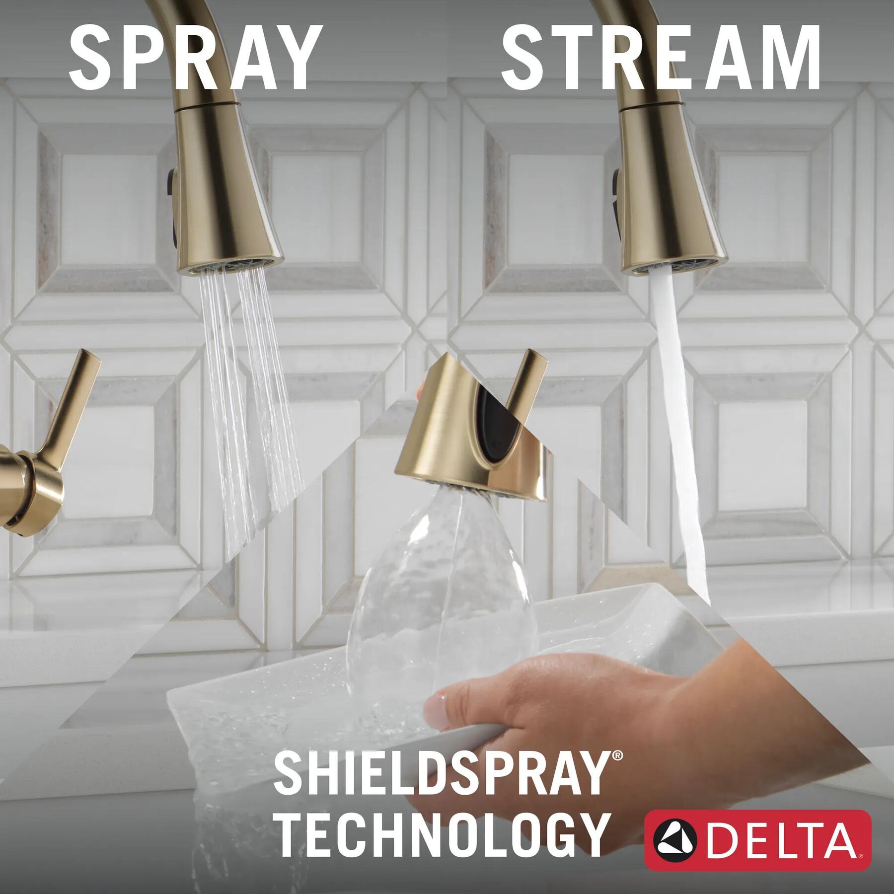 Single Handle Pull-Down Kitchen Faucet with Soap Dispenser and ShieldSpray&reg; Technology