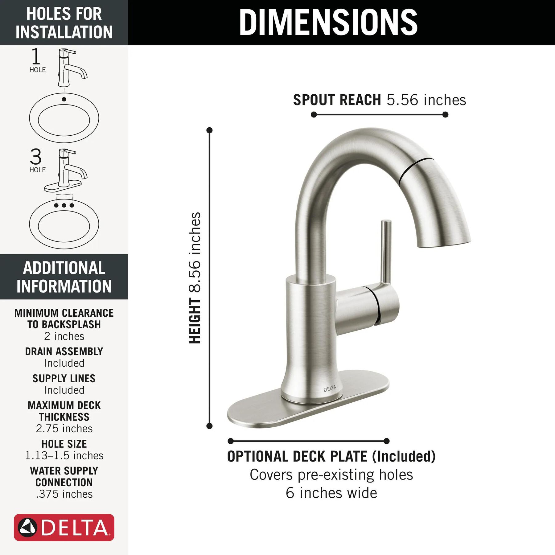 Single Handle Pull-Down Bathroom Faucet