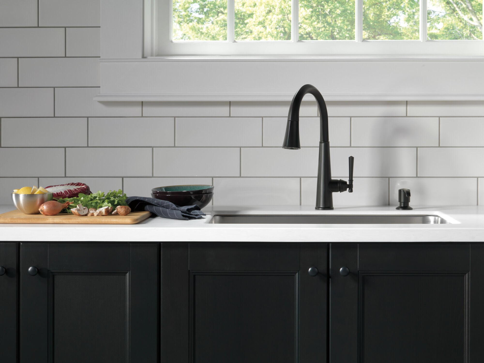 Metal Soap Dispenser in Matte Black RP101188BL | Delta Faucet