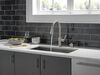 Single Handle Pull-Down Kitchen Faucet with Soap Dispenser and ShieldSpray Technology