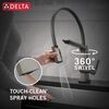 Single Handle Exposed Hose Kitchen Faucet with Touch<sub>2</sub>O Technology