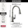 Single Handle Pull-Down Kitchen Faucet With Touch<sub>2</sub>O&reg;  Technology