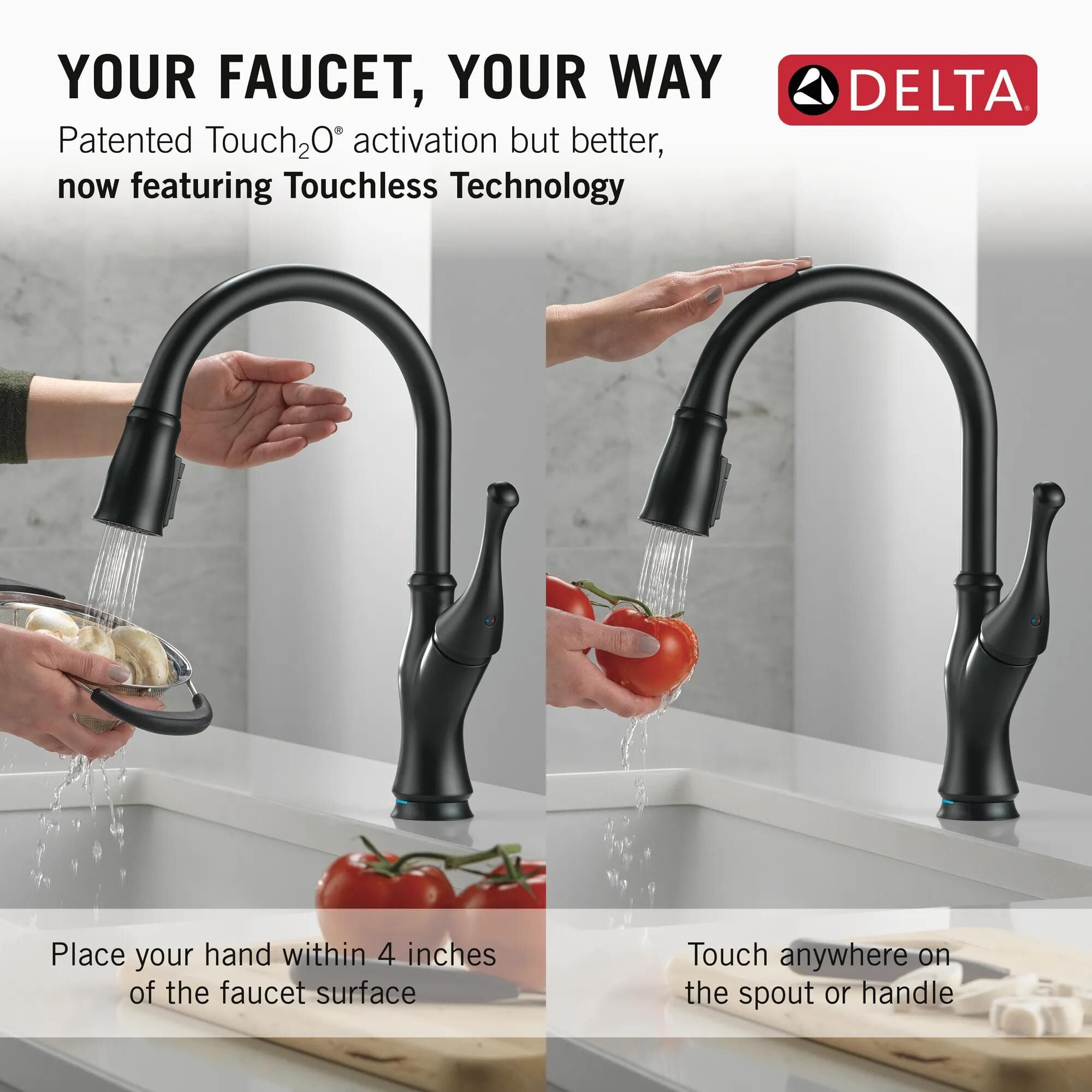 Touch2O® Technology Kitchen Faucet with Touchless Technology in